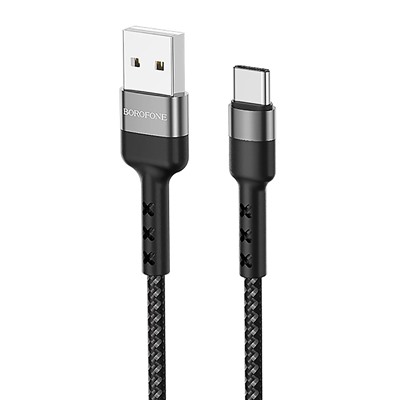 Кабель USB - Type-C Borofone BX34 Advantage (повр. уп)  100см 3A  (black)