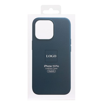 Чехол-накладка ORG SM002 экокожа SafeMag для "Apple iPhone 15 Pro" (pacific blue)