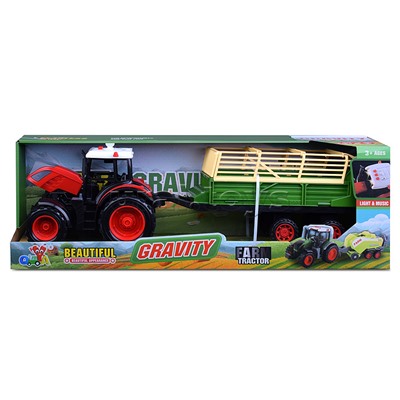 Трактор "Фермер с прицепом №1" на батарейках, в коробке