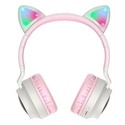 Bluetooth-наушники полноразмерные Hoco W27 (повр.уп) (gray/pink)