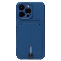 Чехол-накладка - SC304 с картхолдером для "Apple iPhone 13 Pro" (blue) (208490)