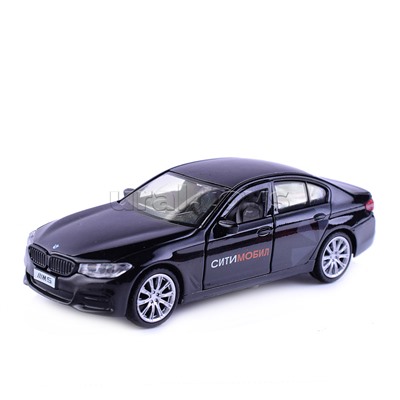 Машина металл BMW 5-ER SEDAN сити мобил 12 см, двери, багаж, черный