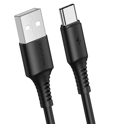 Кабель USB - Type-C Borofone BX47 Coolway  100см 3A  (black)