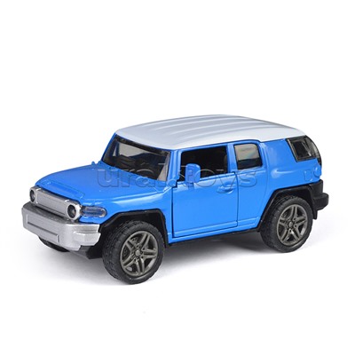 Синяя инерционная машинка Внедорожник  die-cast,1:32, открывающиеся двери