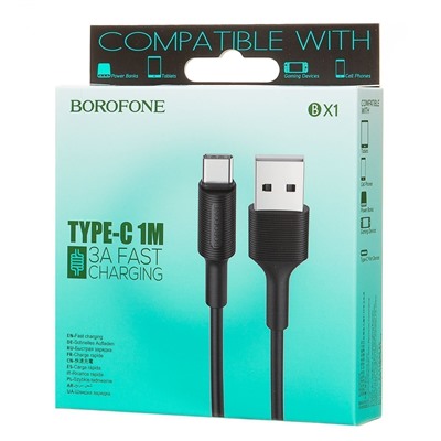 Кабель USB - Type-C Borofone BX1  100см 2A  (black)