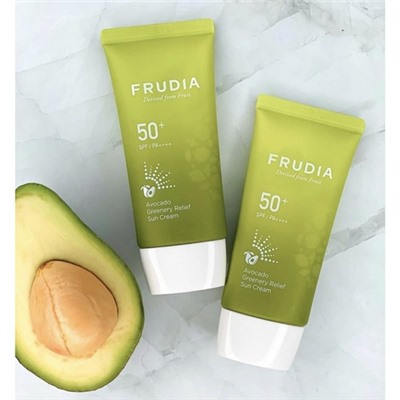 Frudia Крем солнцезащитный с авокадо - Avocado greenery relief sun cream SPF50+/PA++++, 50г