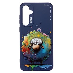 Чехол-накладка - SC335 для "Samsung Galaxy S23 FE"  (овечка) (dark blue) (227152)