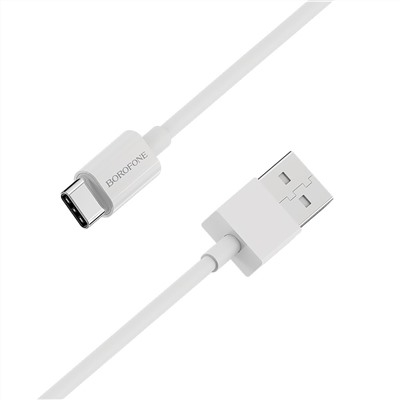 Кабель USB - Type-C Borofone BX22  100см 3A  (white)