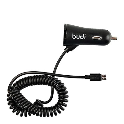 ЗУ Автомобильное budi M8J068M 2USB/micro USB/5V/2.4A (повр. уп.) (black)