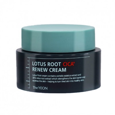 TheYEON Крем увлажняющий с экстрактом лотоса и центеллы – Lotus root cica+ renew cream, 50мл