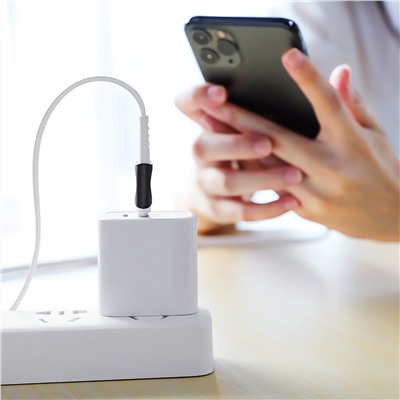 Кабель USB - Apple lightning Borofone BX35 Carib  100см 2,4A  (white)