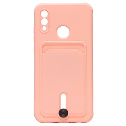 Чехол-накладка - SC304 с картхолдером для "Huawei Honor 10 Lite/P Smart 2019" (light pink) (208686)