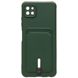 Чехол-накладка - SC304 с картхолдером для "Samsung SM-A226 Galaxy A22s 5G" (dark green) (208722)