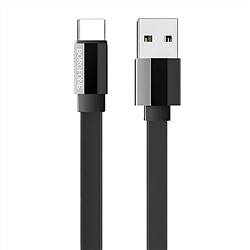 Кабель USB - Type-C Borofone BU8 (повр. уп)  120см 3A  (black)