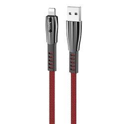 Кабель USB - Apple lightning Hoco U70  120см 2,4A  (red)