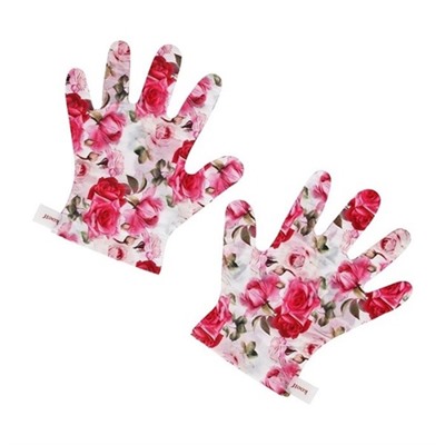 Koelf Маски-перчатки для рук «роза» - Rose petal satin hand mask, 16г