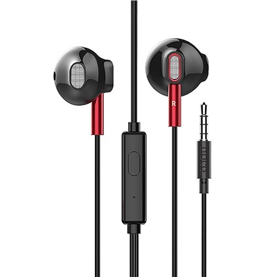 Проводные наушники с микрофоном вкладыши Hoco M57 Sky sound universal (повр.уп.) Jack 3,5  (black)