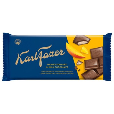 Шоколад молочный Karl Fazer Mango (манго с йогуртом) 121 гр