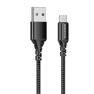 Кабель USB - micro USB Borofone BX54 Ultra bright  100см 2,4A  (black)