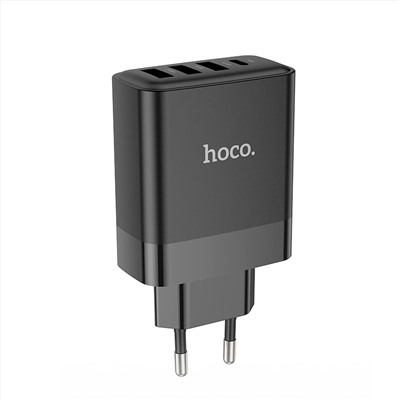 Адаптер Сетевой Hoco C127A PD 3USB/Type-C 45W (black)