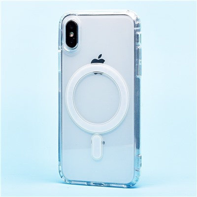 Чехол-накладка - SM006 SafeMag для "Apple iPhone X/iPhone XS" (прозрачный)