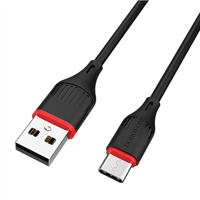 Кабель USB - Type-C Borofone BX17 Enjoy  100см 2,4A  (black)