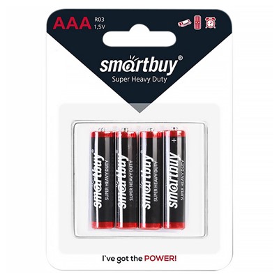 Батарейка AAA Smart Buy R03 (4-BL) (48/960)