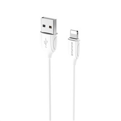 Кабель USB - Apple lightning Borofone BX19  100см 2,4A  (white)