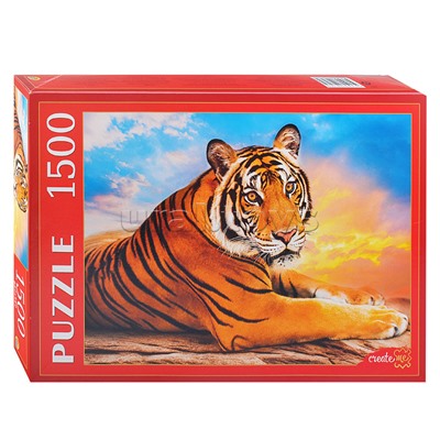 Пазлы 1500 "Большой тигр на закате"
