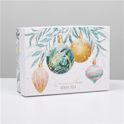 Коробка складная «Новогоднее волшебство»,  21 × 15 × 7 см