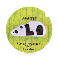 Корректирующая лента "Panda" 5 ммx06 м, белый непрозрачный корпус, фронтальный аппликатор, в картонном блистере