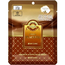 3W Clinic Маска для лица тканевая с экстрактом плаценты - Fresh placenta mask sheet, 23г