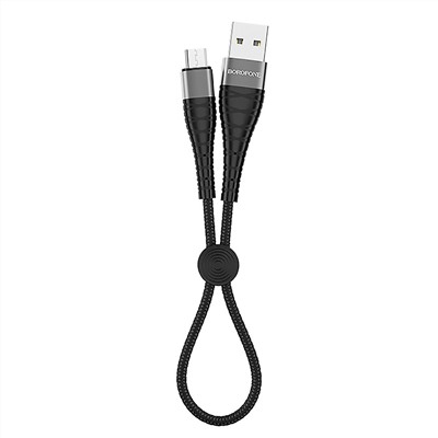 Кабель USB - micro USB Borofone BX32 Munificent  25см 2,4A  (black)