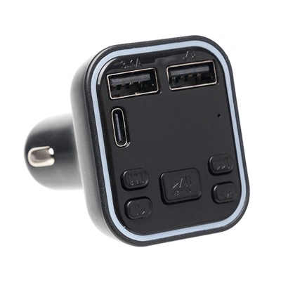 Автомобильный FM-трансмиттер - G38  2USB/Type-C (black)