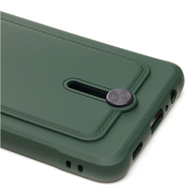 Чехол-накладка - SC304 с картхолдером для "Samsung SM-A125 Galaxy A12" (dark green) (208708)