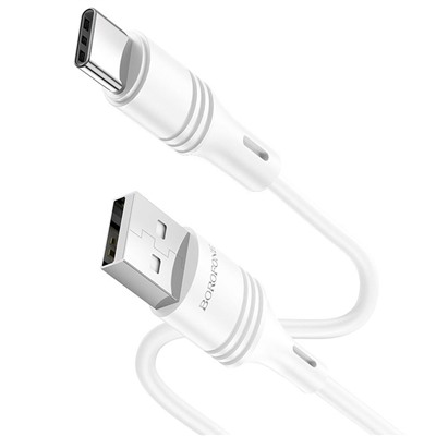 Кабель USB - Type-C Borofone BX43 CoolJoy  100см 3A  (white)