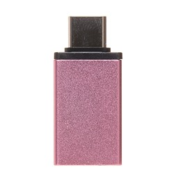 Адаптер - OTG Type-C/USB (pink)