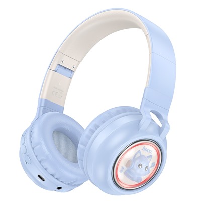 Bluetooth-наушники полноразмерные Hoco W50 Cute fun (blue)