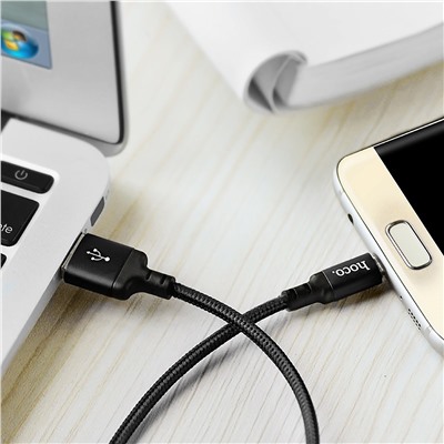 Кабель USB - micro USB Hoco X14 Times Speed  200см 2A  (black)