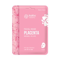 AsiaKiss Маска тканевая для лица с экстрактом плаценты - Placental essence facial mask, 25г