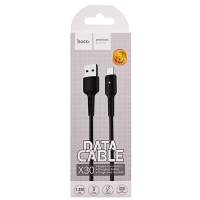 Кабель USB - Type-C Hoco X30 Star  120см 2A  (black)