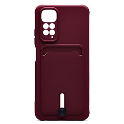 Чехол-накладка - SC304 с картхолдером для "Xiaomi Redmi Note 11 4G Global/Redmi Note 11S 4G" (bordo) (208783)