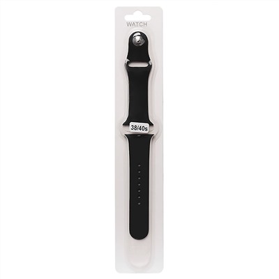 Ремешок - ApW Sport Band Apple Watch 38/40/41мм силикон на кнопке (L) (black)