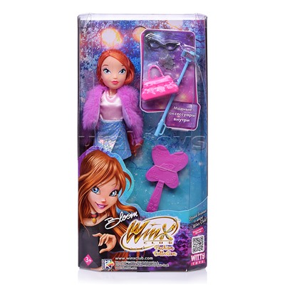 Шарнирная кукла Winx Club "Fashion" Блум с крыльями и аксессуарами (6 шт.),  24 см