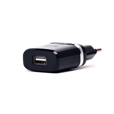 Адаптер Сетевой с кабелем Hoco C11 Smart single Q0.3 USB 1A/ (USB/Micro USB) (black)