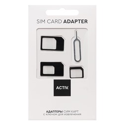 Адаптер для SIM-карты Activ 3 в 1 (nano/micro/mini) (black)