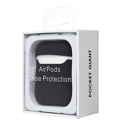 Чехол - Soft touch для кейса "Apple AirPods" (black)