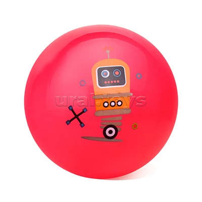 Мяч надувной PVC "Робот" 22,5 см., 60 гр. (цвет микс)