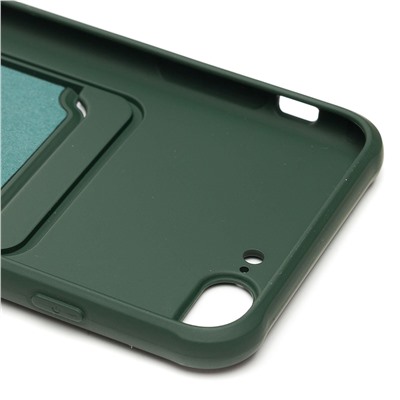 Чехол-накладка - SC304 с картхолдером для "Apple iPhone 7 Plus/iPhone 8 Plus" (dark green) (208669)