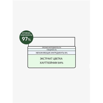 Derma Factory Пэды для лица с экстрактом цветка хауттюйнии - Houttuynia cordata 84% toner pad, 150мл